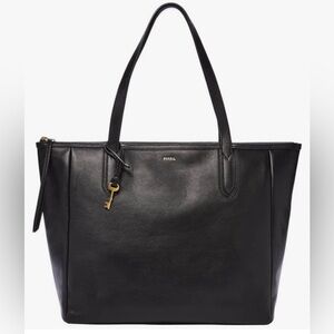 Fossil Sydney Tote Bag - 100% black leather